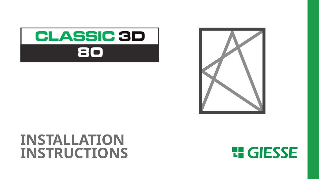 CLASSIC 3D 80 tilt-and-turn hinges for Euro Groove - Instructions | Giesse