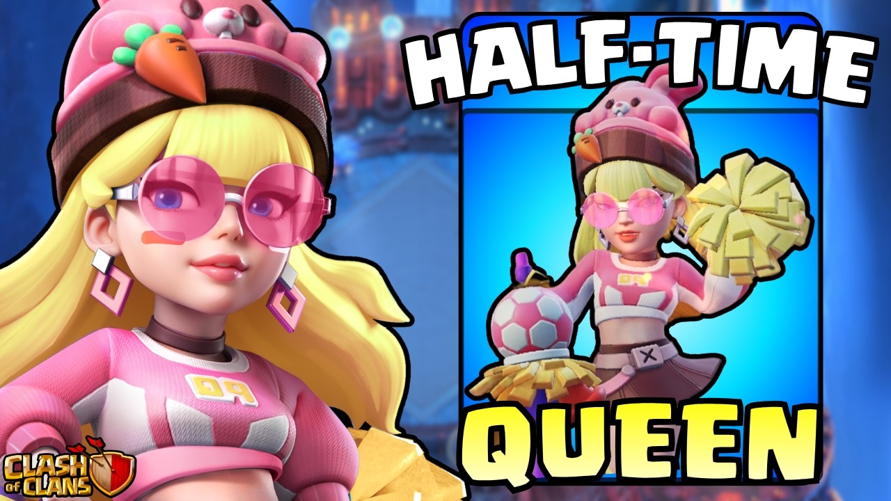 NEW Rosy Half-Time Queen Skin Review! (Clash Of Clans)