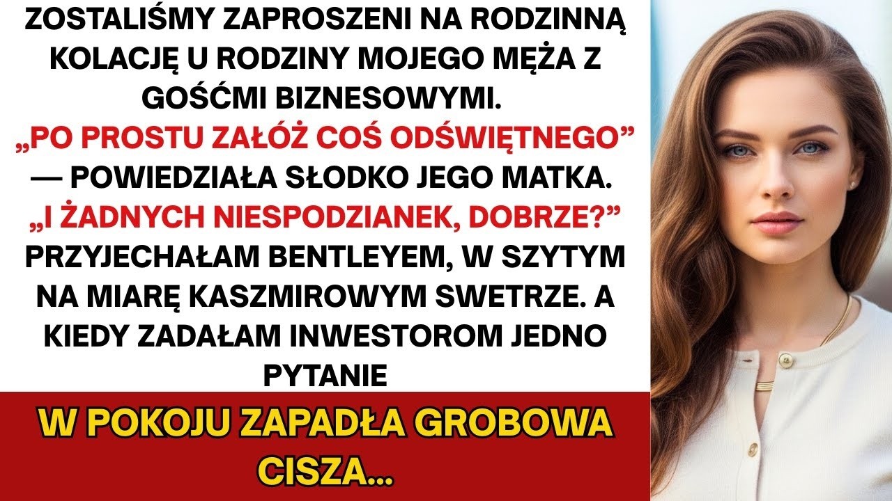 Kiedy rodzina mojego męża zaprosiła nas na kolację z inwestorami, jego matka się nie spodziewała…