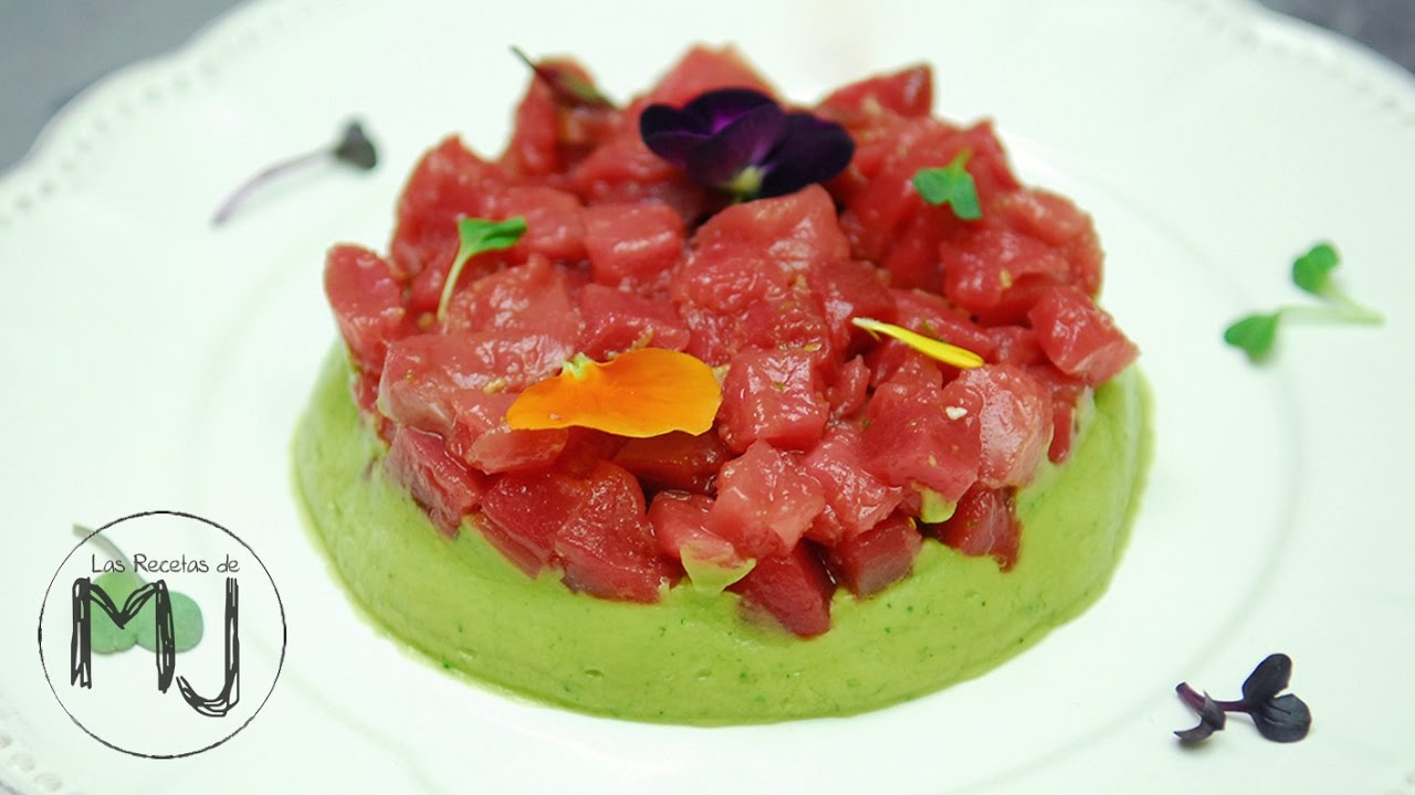 Tartar de atún rojo con aguacate