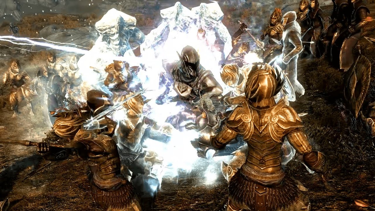 How Many Thalmor To Take Down The Ebony Warrior? | Skyrim NPC Wars