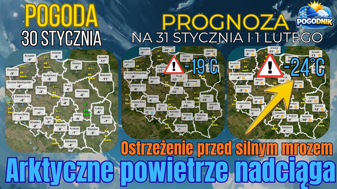 Ekstremalne mrozy w Polsce. W Niedzielę do -24&deg;C. Om&oacute;wienie i prognoza pogody 30.01