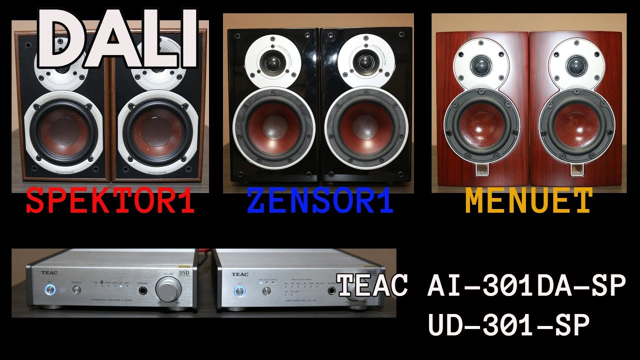 DALI（ダリ）　SPEKTOR1　ZENSOR1　MENUET　3機種聴き比べ　15秒入れ替え動画のみ　TEAC　で聴く　ヘッドホンで試聴推奨です