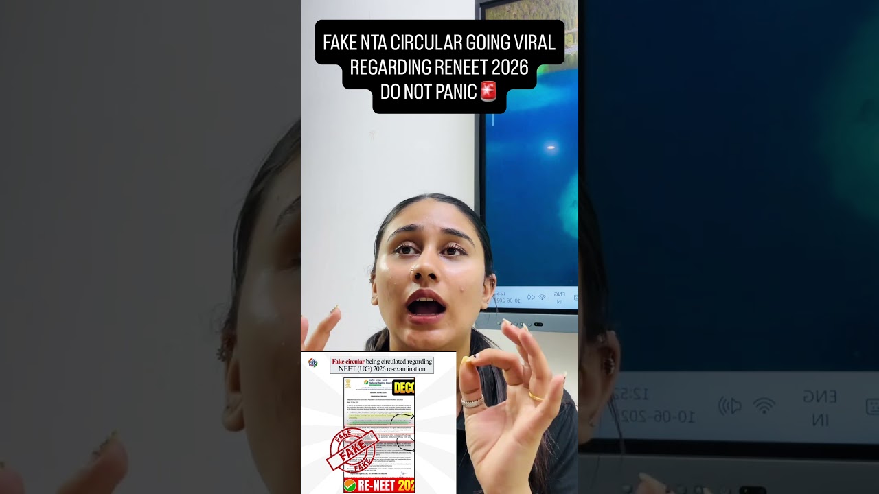 Fake NTA Circular going viral Regarding RE-NEET 2026 Do Not Panic🚨.  #reneet2026 #nta