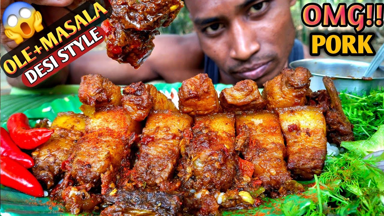 🔥 Itna Spicy Pork Khaya Ki Paseena Nikal Gaya 😱 | Desi Mukbang