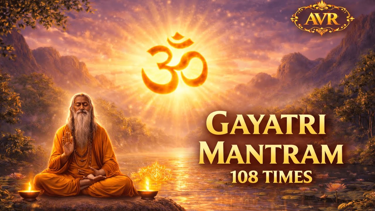GAYATRI MANTRAM | Powerful Single Chant | Peaceful Meditation | AVR Music