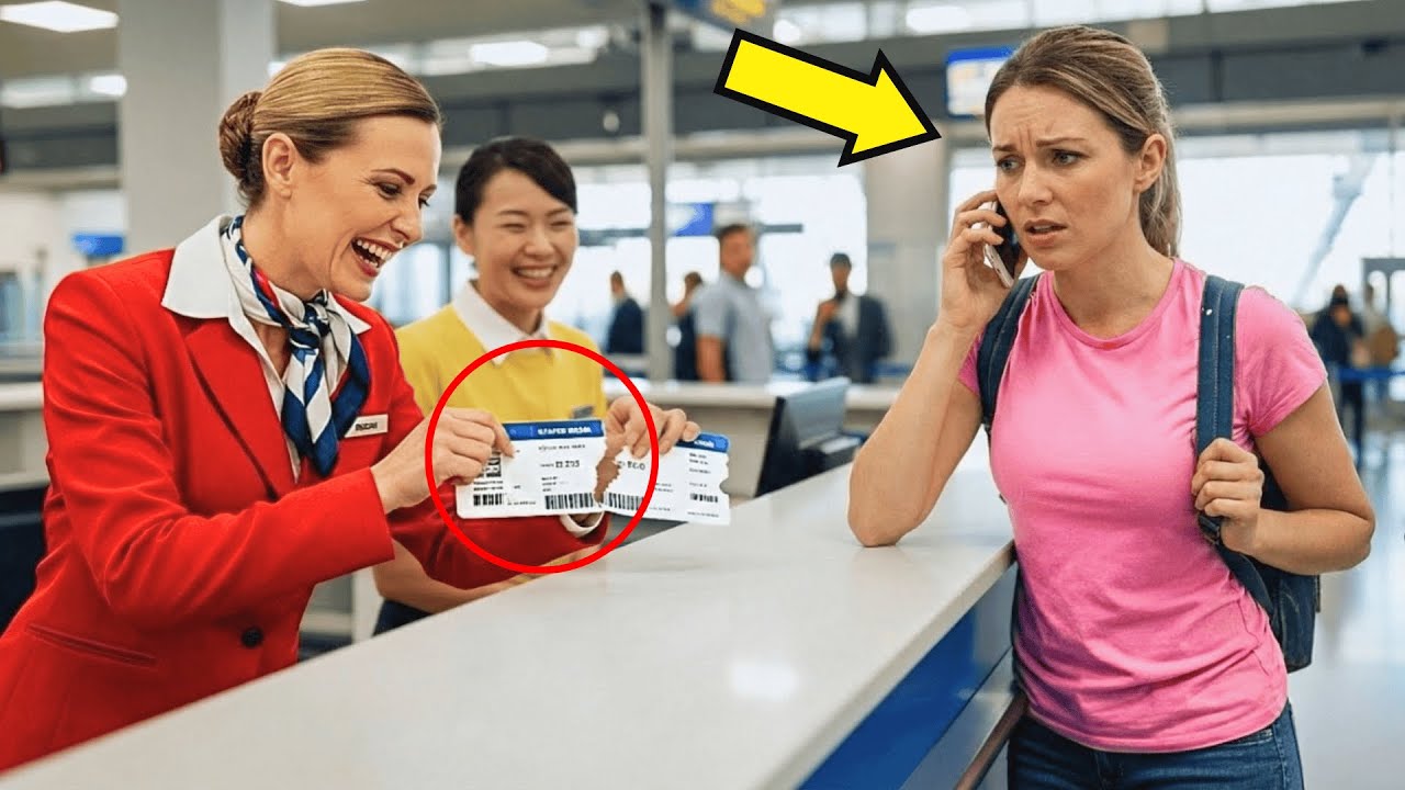 Zij scheurde het eersteklas ticket van het meisje… na het telefoontje liep de vlucht anders