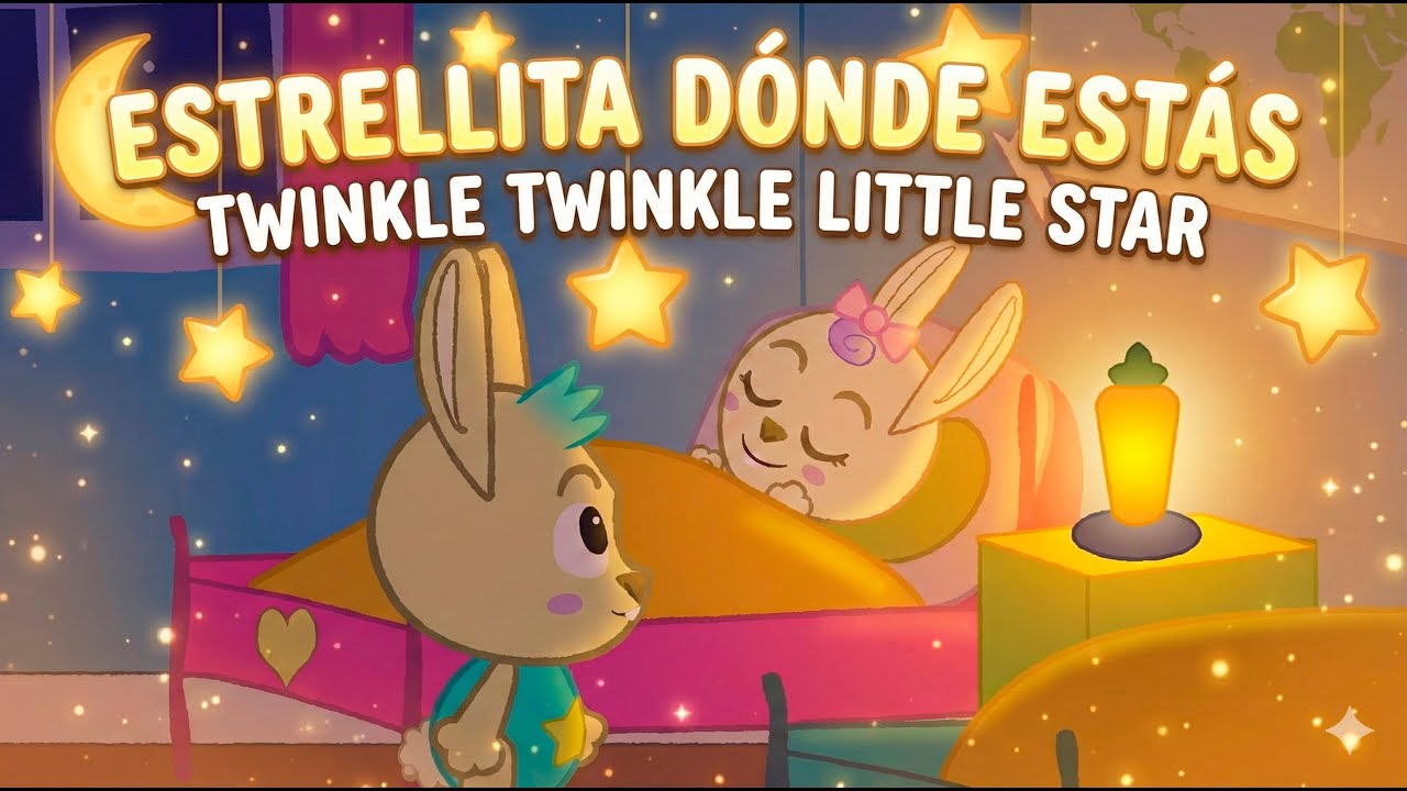 Estrellita Dónde Estás Lullaby 🌟 | Twinkle Twinkle Little Star in Spanish | Baby Sleep Music