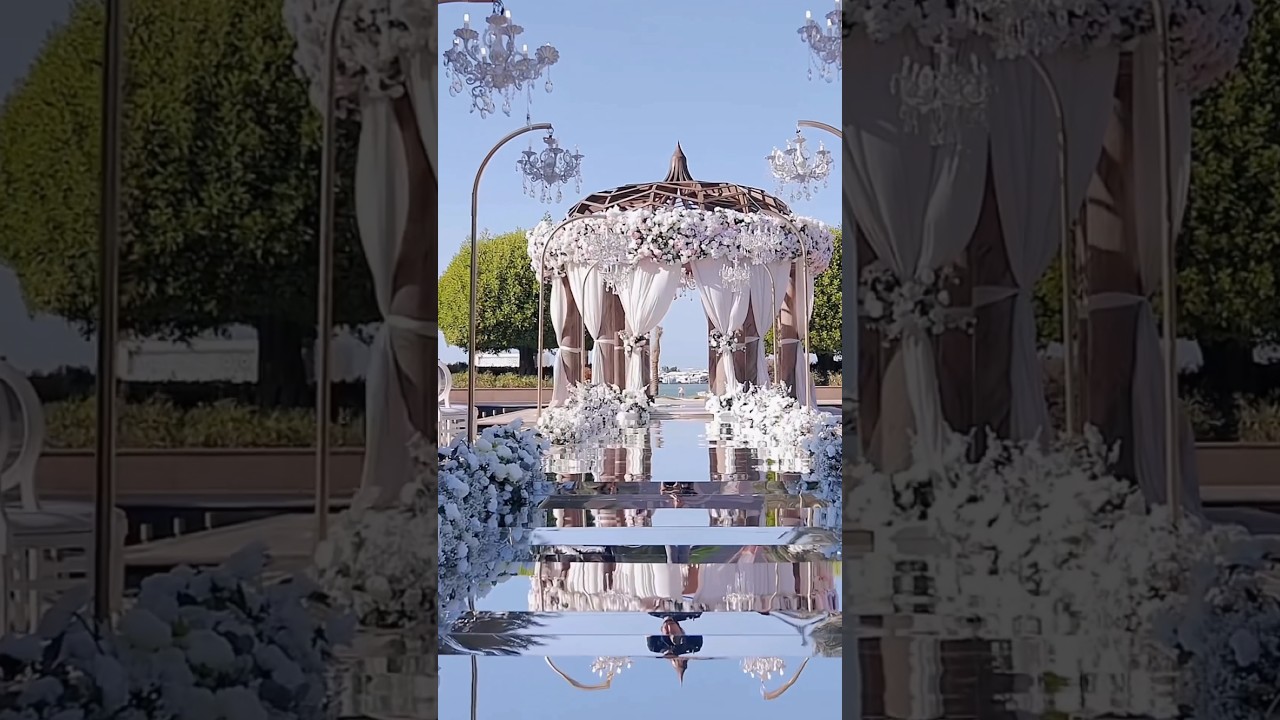 The wedding decor is absolutely gorgeous😍 #shorts #viral #wedding #theme #decor #opulenteventsdubai