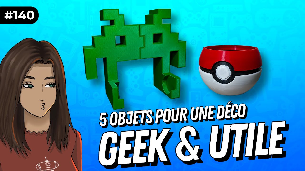 Timelapse impression 3D de 5 objets pour une déco GEEK et UTILE !! 🎮👾
