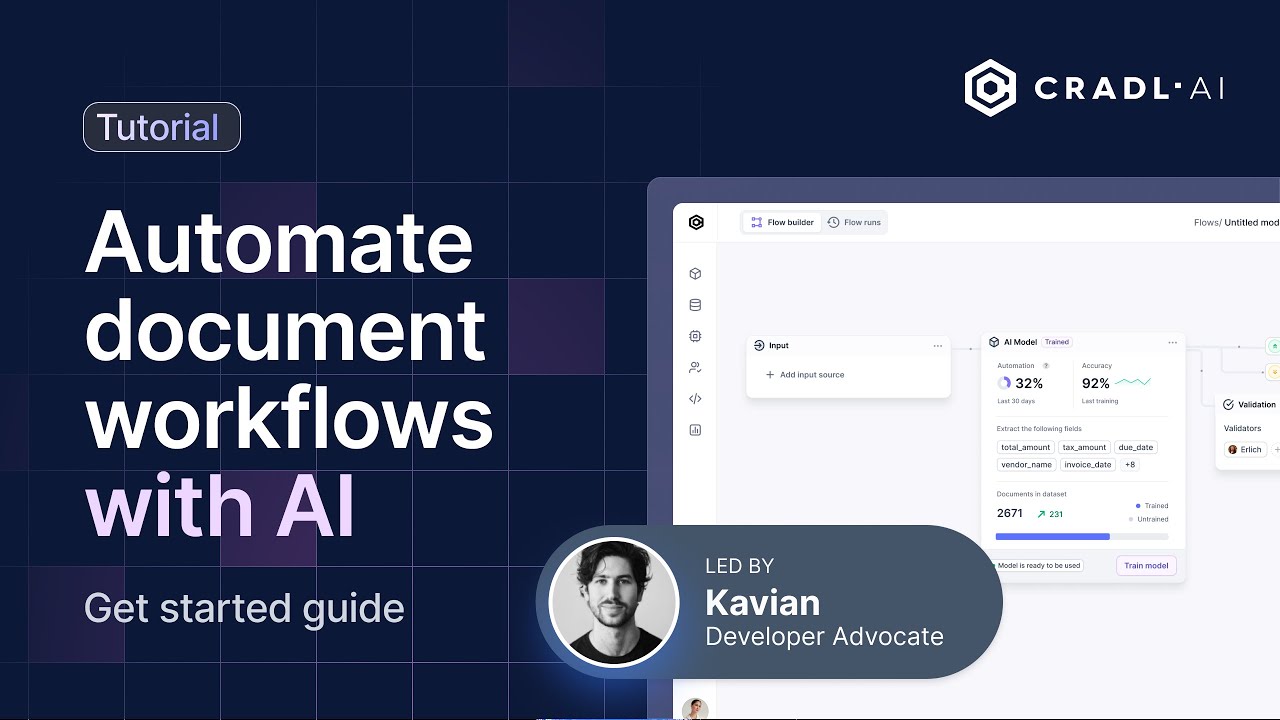 Learn how to effortlessly extract data from your PDFs and image files with Cradl AI