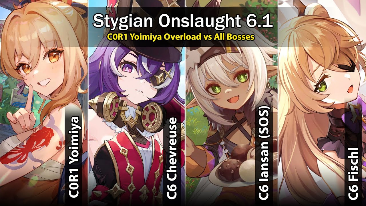 【Stygian Onslaught 6.1 Fearless】C0R1 Yoimiya Overload vs All Bosses