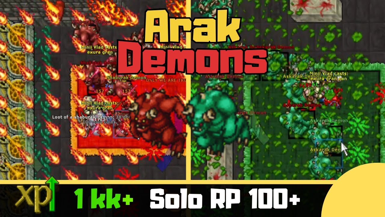 RP 100+ Demon War Dungeon [Tibia Solo Paladin]