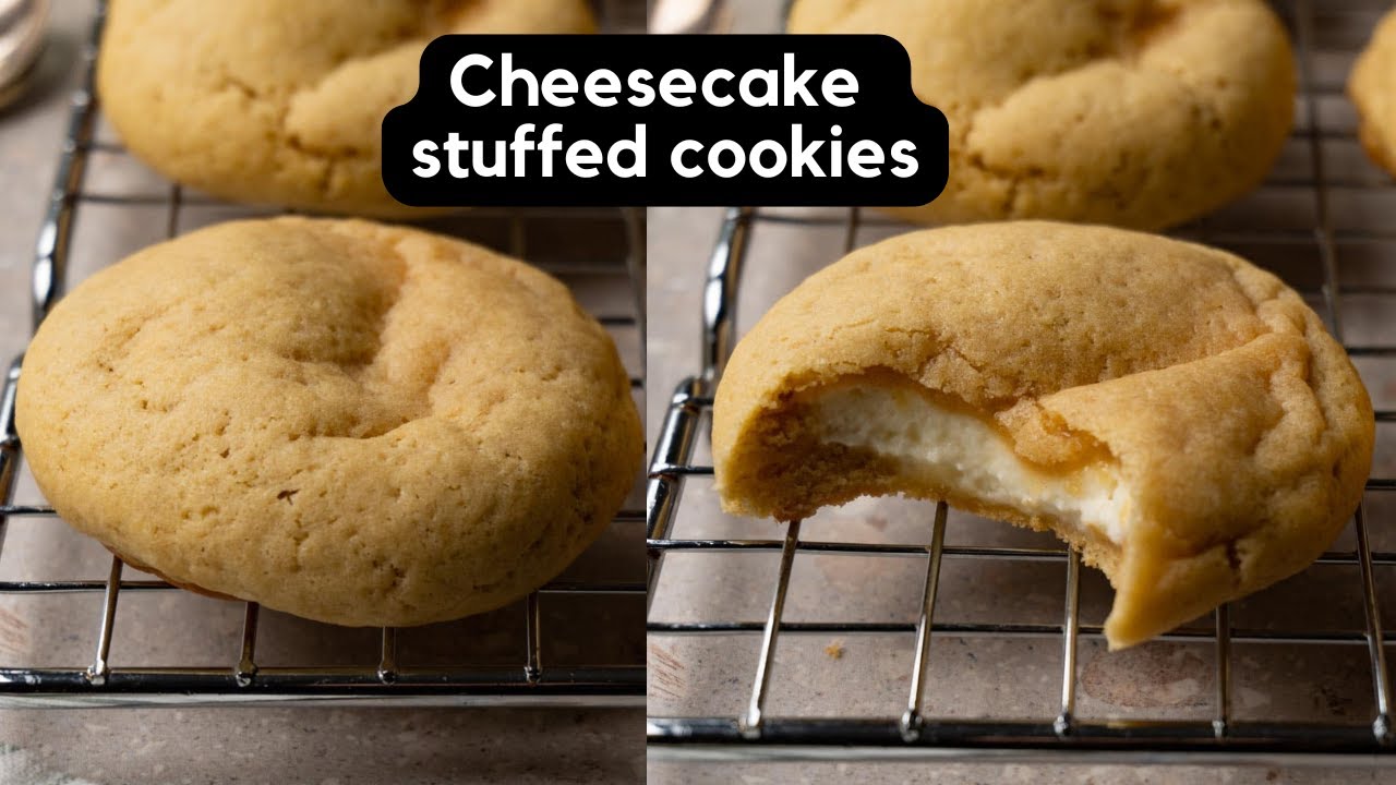 Cheesecake cookies | Baking stuffed cookies at home
