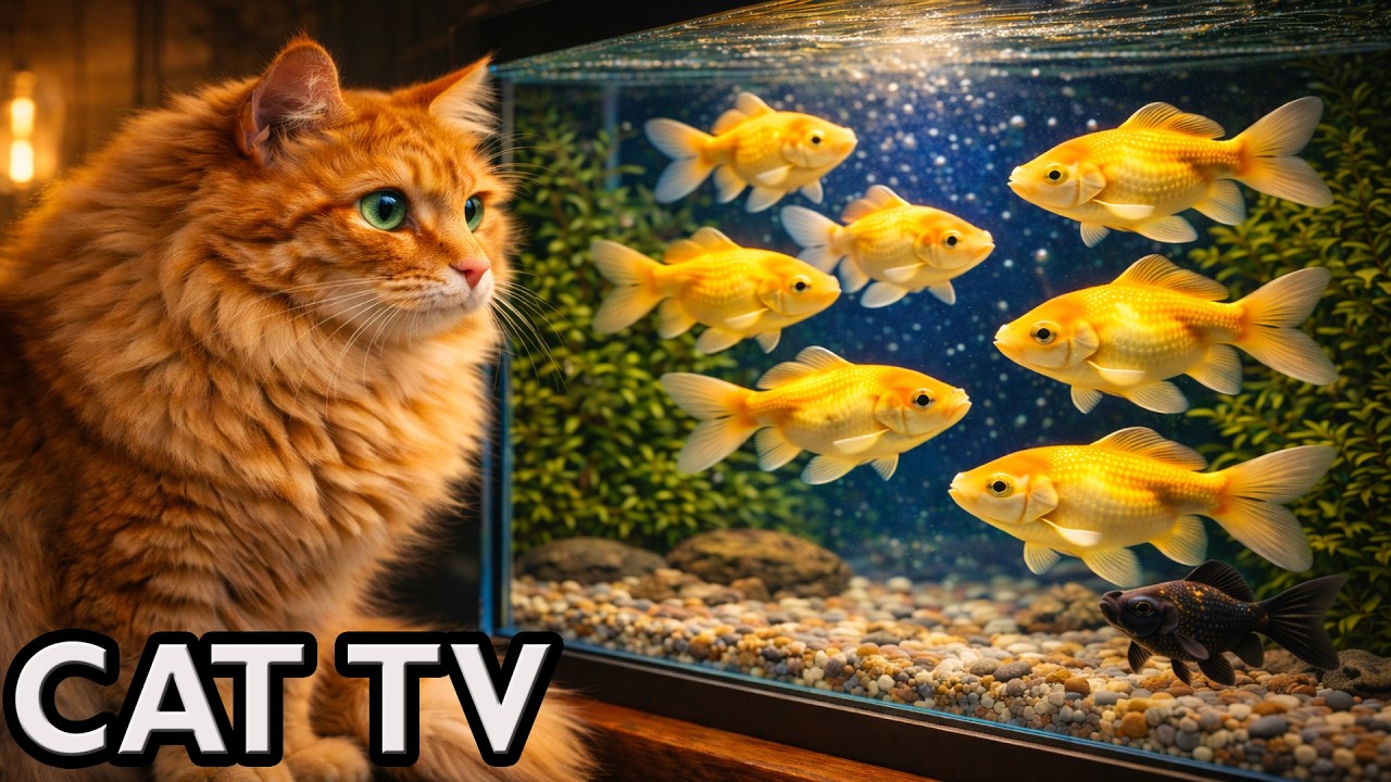 🔴 LIVE Cat TV for Cats to Watch 🐠 Relaxing Fish Aquarium (4K, No Music)