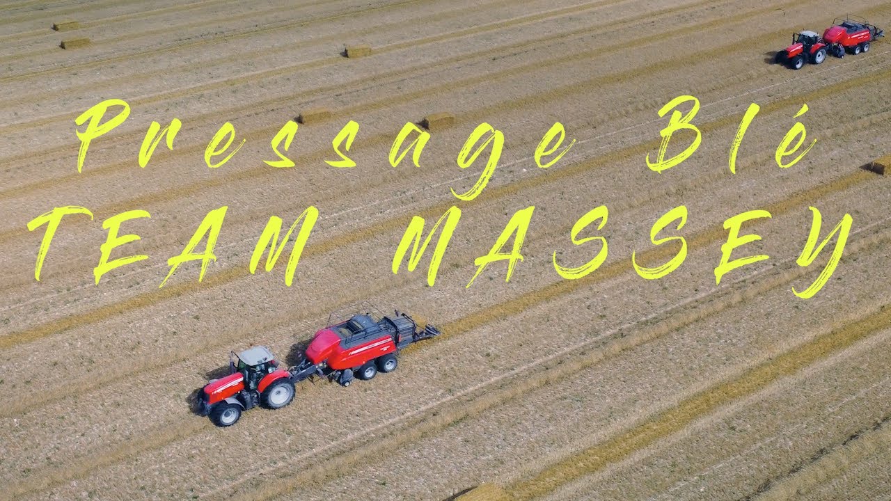 Pressage blé  : Team Massey
