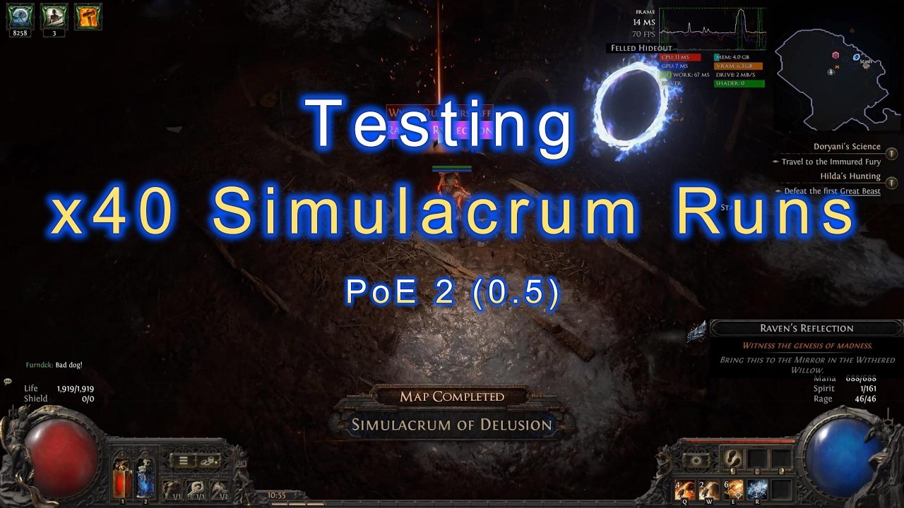 40x Simulacrum Test Run (PoE 2,  0.5)