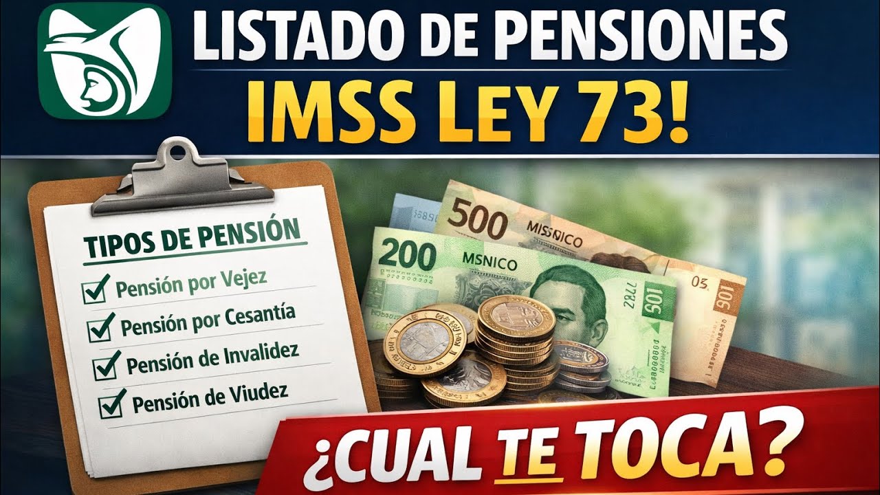 LISTA CON MONTOS DE PENSIONES IMSS LEY 73. CHECA CUANTO TE TOCA?