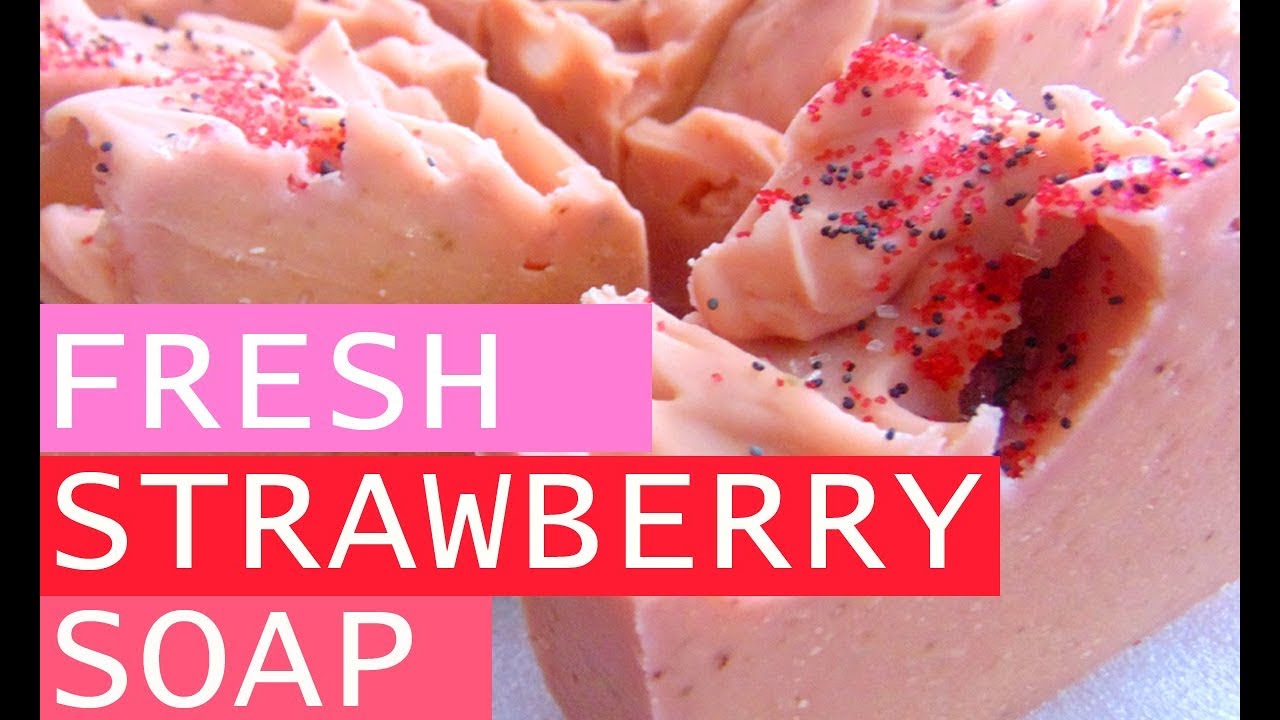 🍓 Fresh Strawberry Soap | Real Strawberries/Fragrance Free | Romantic Scents