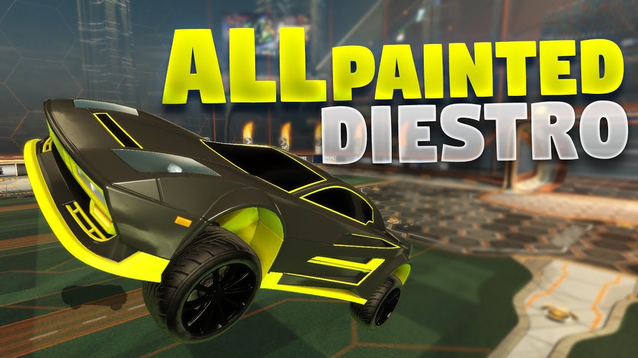 All Painted 'DIESTRO' Cars On Rocket League Ferocity Crate Showcase