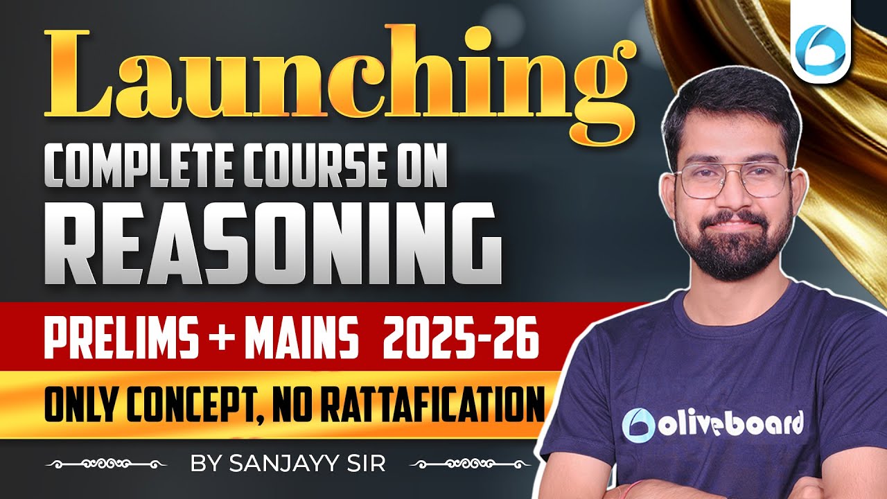 Launching Prarambh 2.0 : Complete Reasoning Batch For Banking Exams 2025 By Sanjay Sir