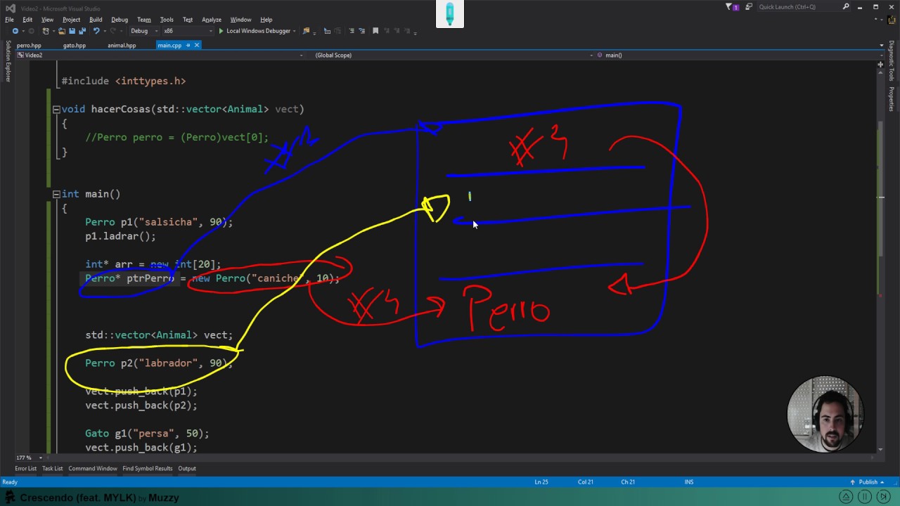 34. Punteros, vectores y clases (Polimorfirsmo) - C++ de 0 a Experto!