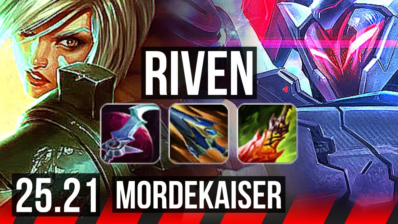 RIVEN vs MORDEKAISER (TOP) | 8 solo kills | EUW Diamond | 25.21