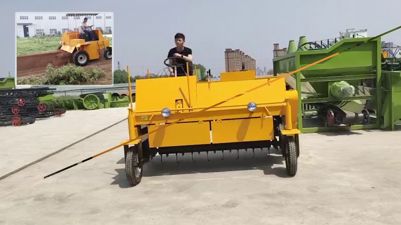 Moving type compost turner for animal manure