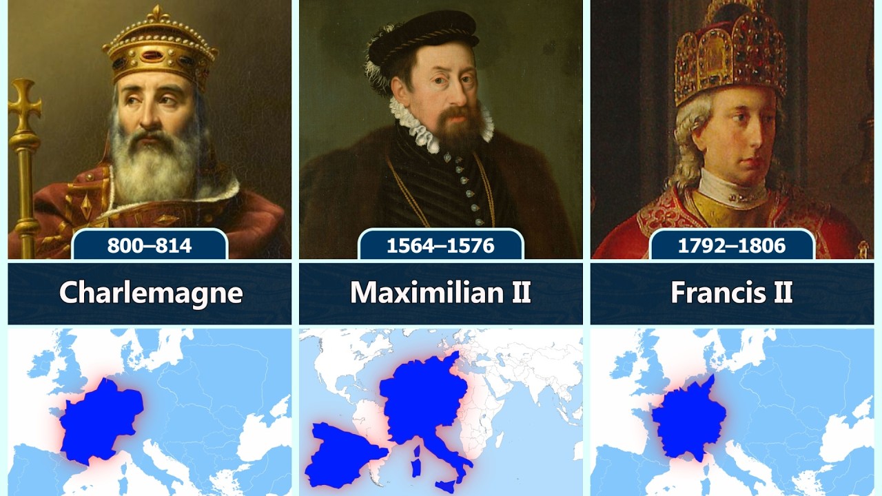 Holy Roman Empire – Every Emperor (800–1806) | Rulers & Area Timeline