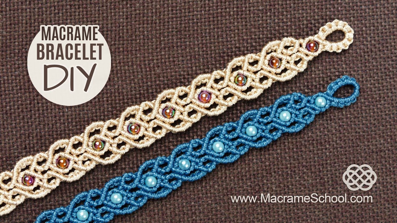 Stylized Hearts Arabic Motif Macramé Bracelet Tutorial