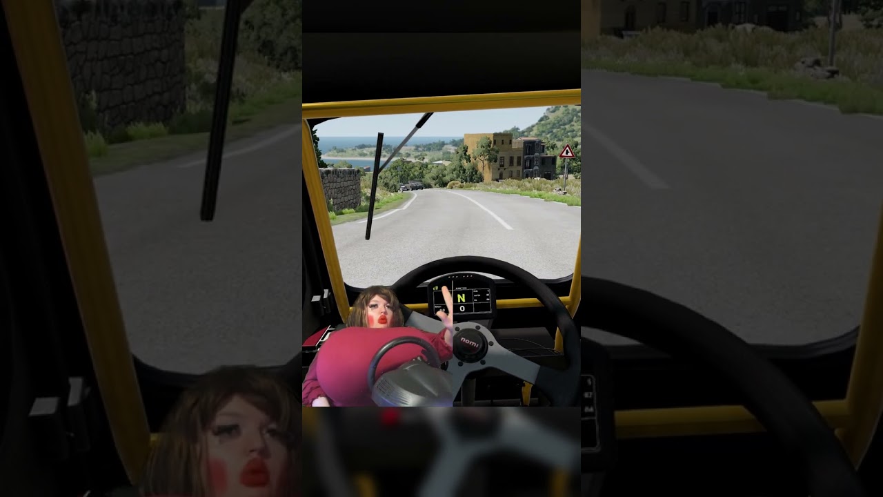 ВАЛОРИ ЕЗДИТ НА МАЛЕНЬКОЙ МАШИНКЕ... #смешно #игра #twitch #мем #шорты #beamngdrive #машины #гонк...