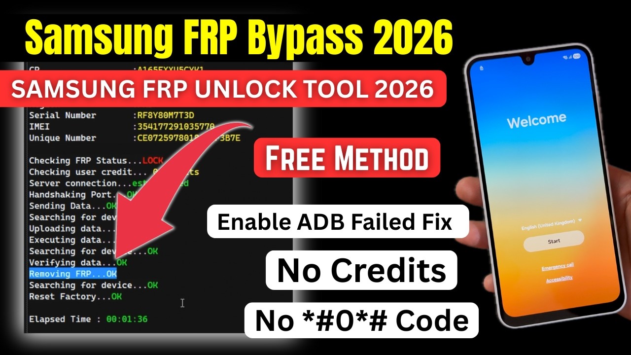 Samsung FRP Bypass 2026 | Samsung Google Account Bypass Tool 2026 | Samsung FRP Bypass Tool 2026