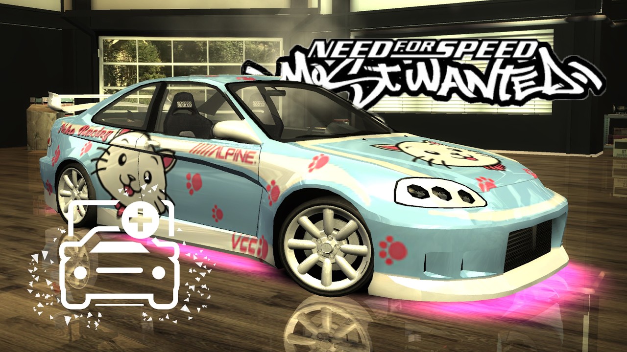 Need For Speed Most Wanted Honda Civic Si Coupe (EM1) Samantha Mods