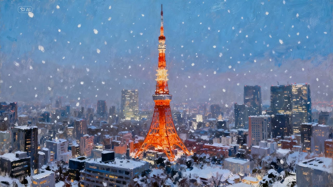 Tokyo Winter Nights 🇯🇵 | Tokyo, Yokohama, Kawagoe : TV Art Screensaver Home Decor Digital Decoration