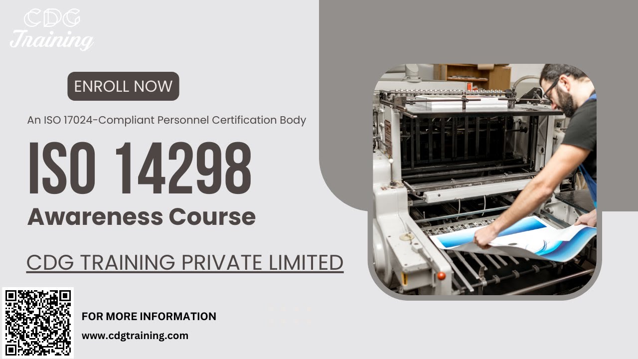 Master Management Systems with ISO 14298 Awareness Course | CDG Training | Get Course Link Below |