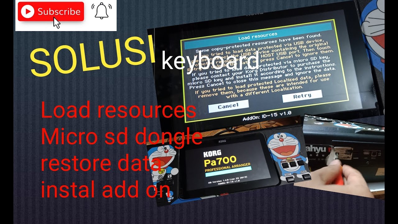 Solusi Micro Sd dongle bermasalah / Restore data pada keyboard korg pa 700 indonesian version