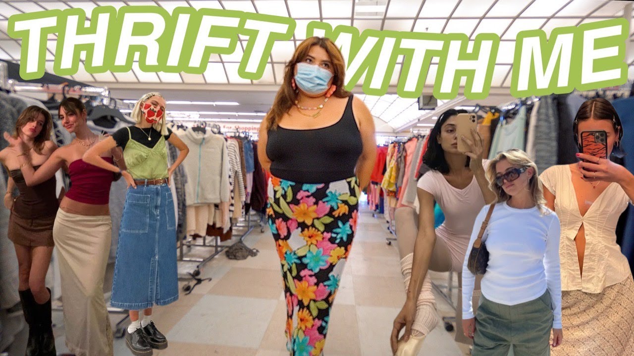 thrifting a *HUGE* thrift store before it opens! + plus size try on haul