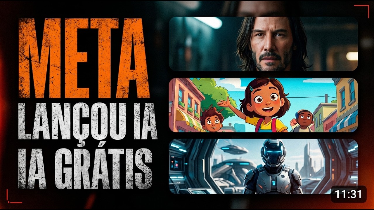 URGENTE - A Meta Acaba de Lan&ccedil;ar uma IA de V&iacute;deo GR&Aacute;TIS e SEM LIMITES
