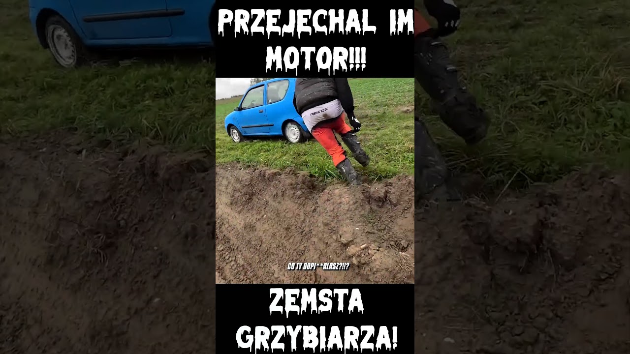 GRZYBIARZ PRZEJECHAŁ MOTOCYKLIŚCIE MOTOR! #shorts #foryou #automobile #motorcycle #viralvideo #cross