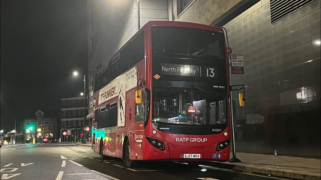 FRV. Ratp Group Route 13. Victoria - North Finchley. MCV Evoseti VMH45321 (LJ17 WRA)