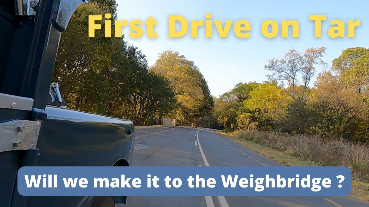 The first drive on tar is nerve-wracking - will this restored Land Rover 107 make it!