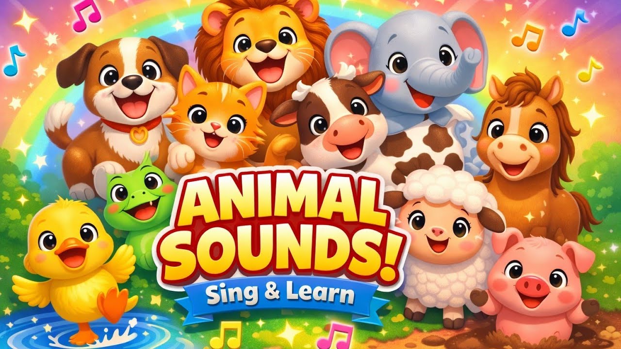 Animal Sounds Song for Kids 🐶🐱 | Sing & Learn Nursery Rhyme