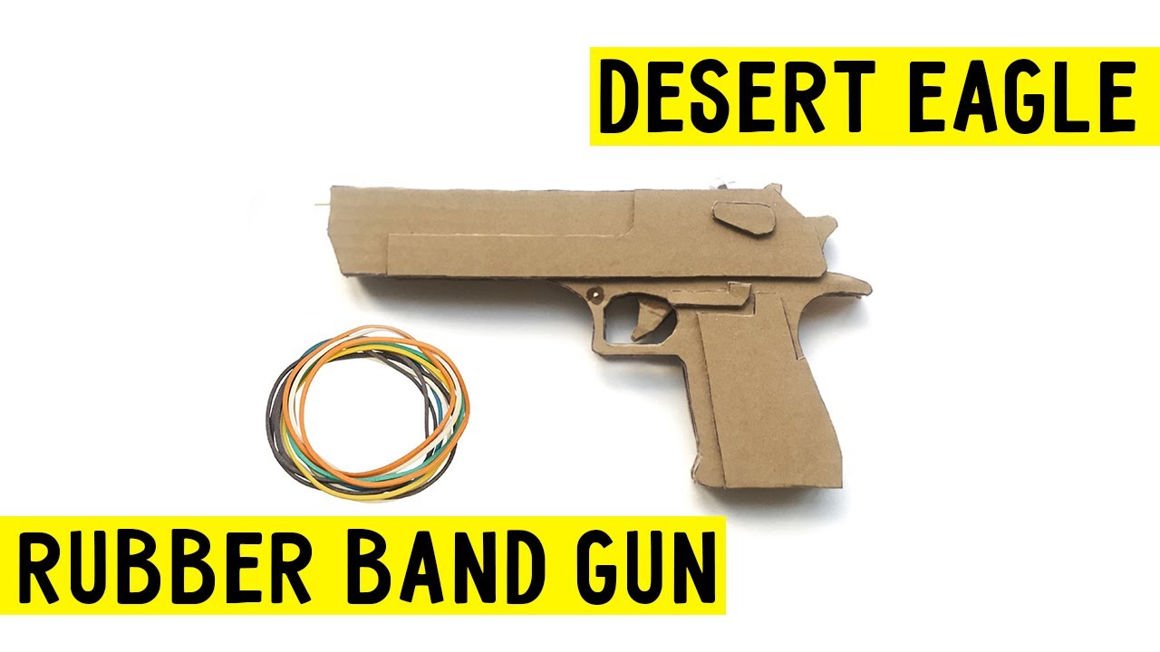 How To Make Cardboard Desert Eagle that shoots✅