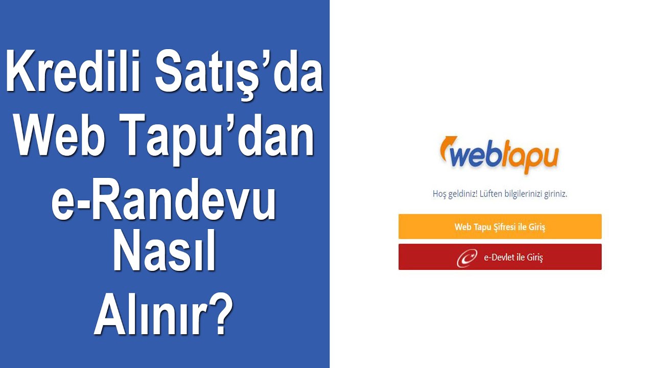 Tapu Online Randevu Alma (B&ouml;l&uuml;m 2) | Web Tapu'dan ''Kredili Satış''da Randevu Nasıl Alınır?