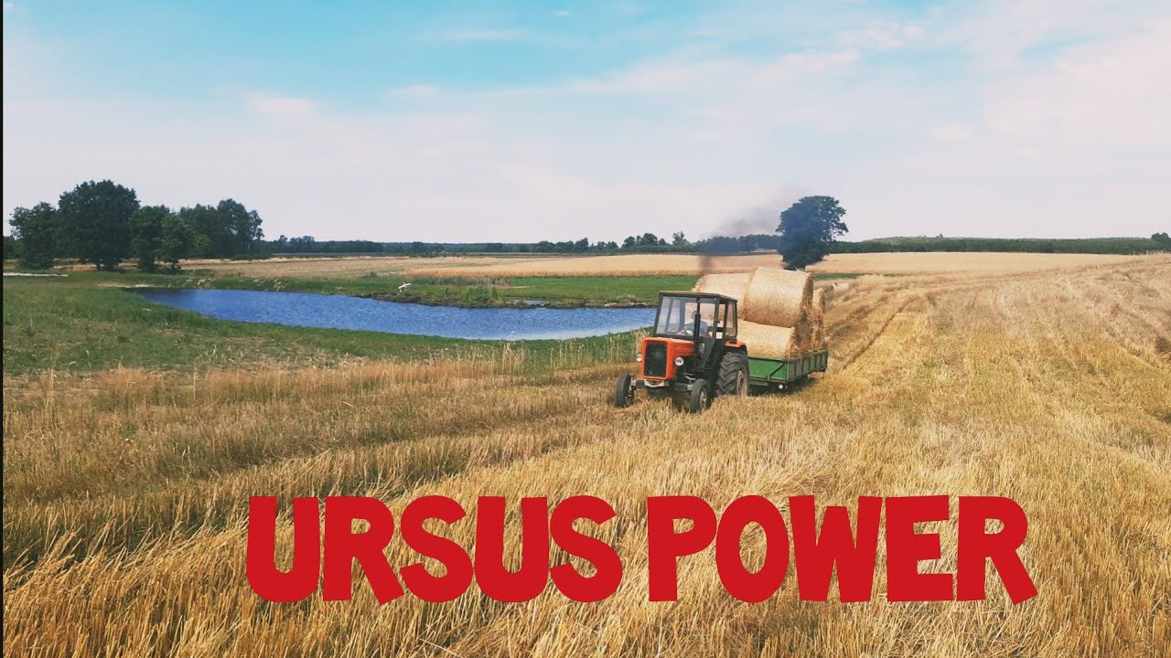 Ursus c-360 Power / Ciężki podjazd pod górę z balotami