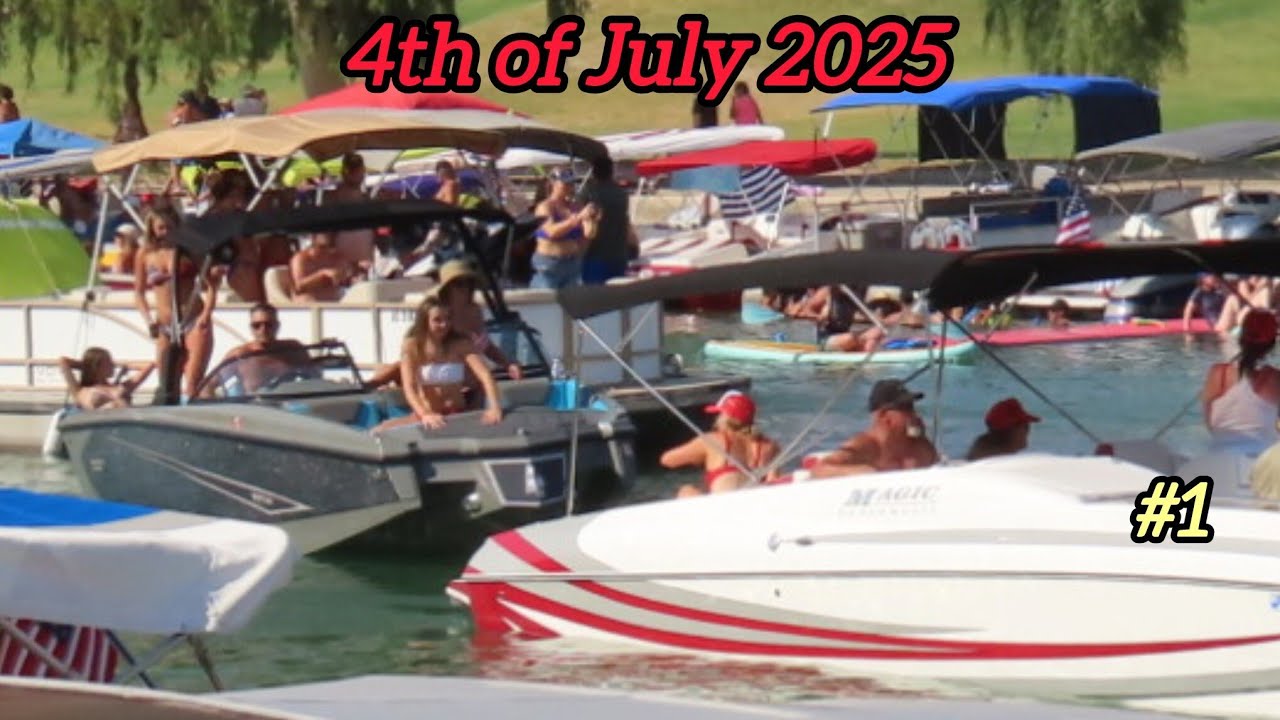 4th of July 2025 Lake Havasu Boat Party #1 Hundreds of Boats & People Celebrate #4thofuly #boats