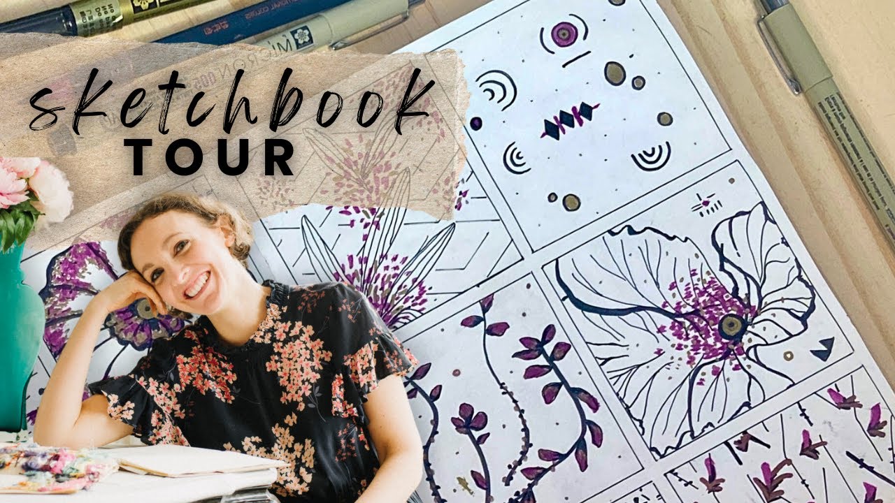 Sketchbook Tour Art Vlog ❀ Creative Mindfulness ☀ Art as a self-care practice