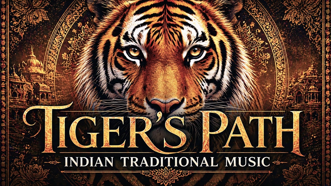 Indian traditional music. instrumental music. Tiger’s Path. Indian traditional musical instruments.