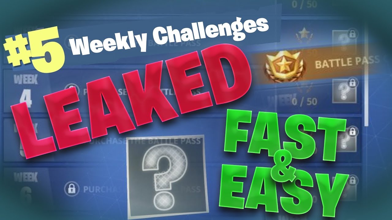 How To Do Fortnite Battle Royale Week 5 Battle Pass Challenges FAST and EASY