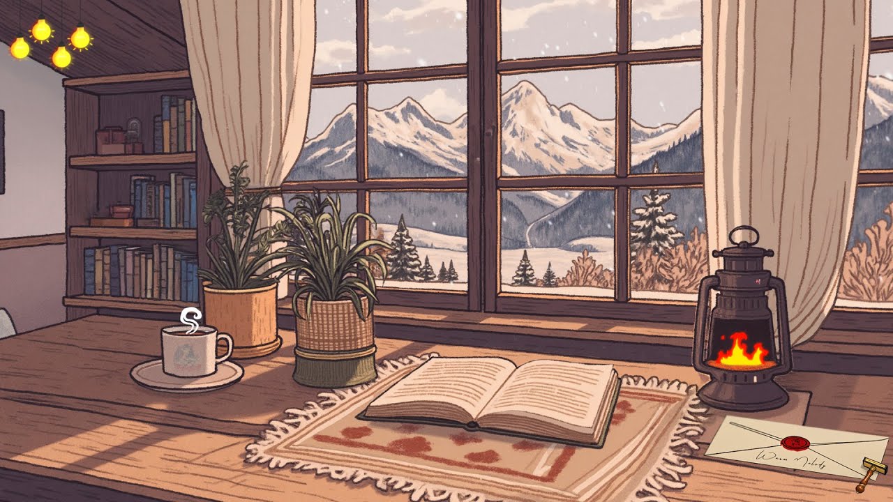 Warm Winter Read 📖❄️ Lofi Vibes - Lofi Coffee for Read a book, Relax, Study ☕